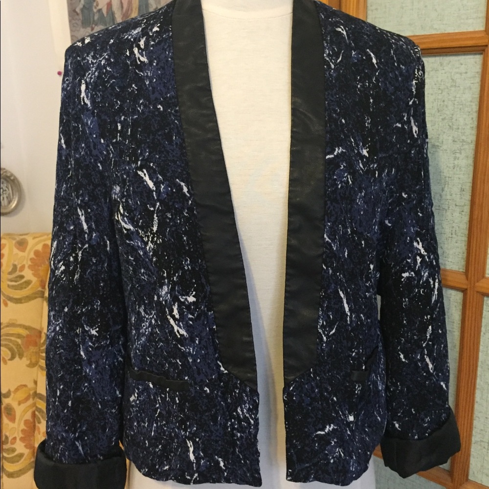 ❌SOLD❌Carmakoma Vegan Leather Psychedelic Swirl Blazer - Picture 7 of 14